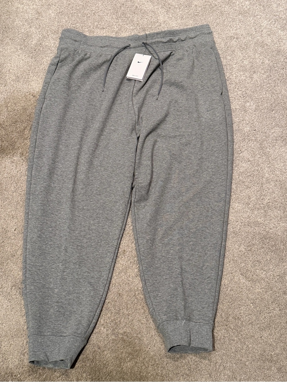 Nike Dry-Fit Grey Jogger Sweatpants Xxl NWT $60 retail